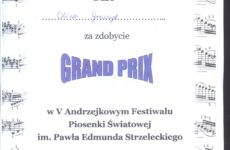 Więcej o: Grand Prix w festiwalu piosenki